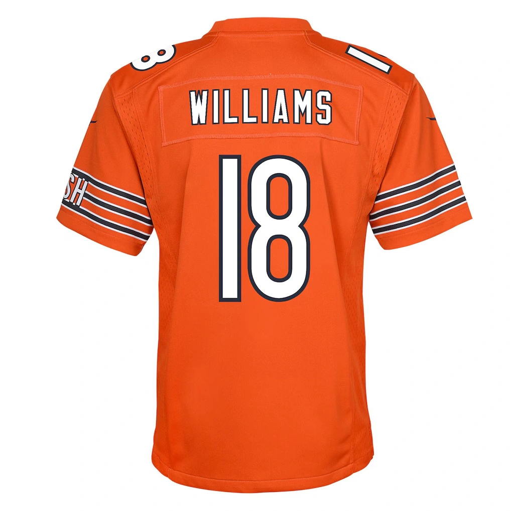 Youth Chicago Bears Caleb Williams Nike Orange Game Jersey
