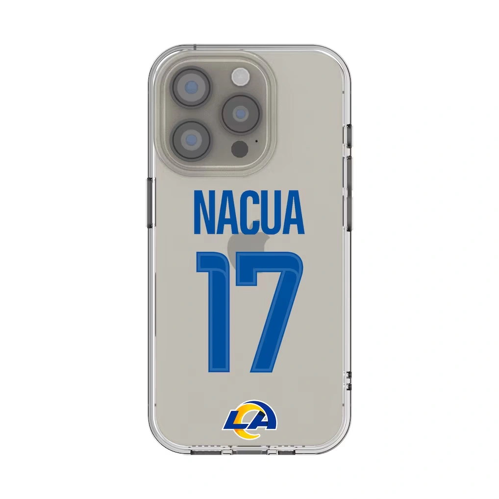 Los Angeles Rams Puka Nacua Keyscaper iPhone Clear Case