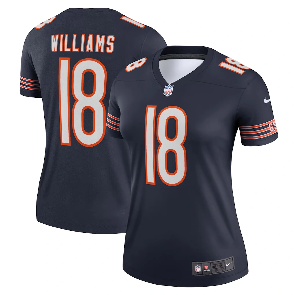 Women's Chicago Bears Caleb Williams Nike Navy Legend Player Performance Top