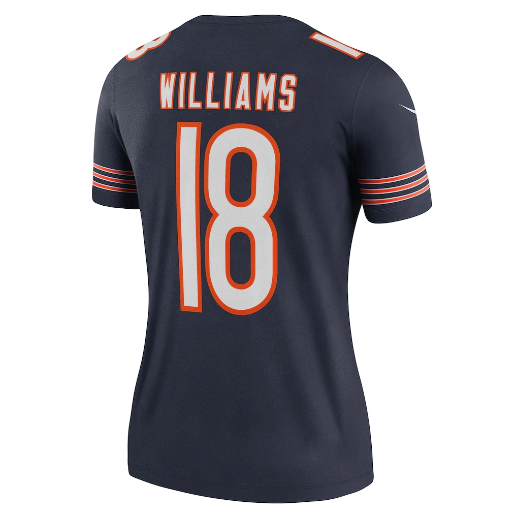 Women's Chicago Bears Caleb Williams Nike Navy Legend Player Performance Top