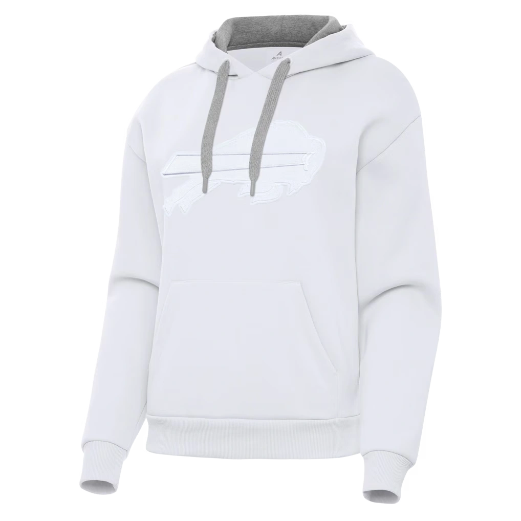 Women's Buffalo Bills Antigua White Victory Pullover Hoodie