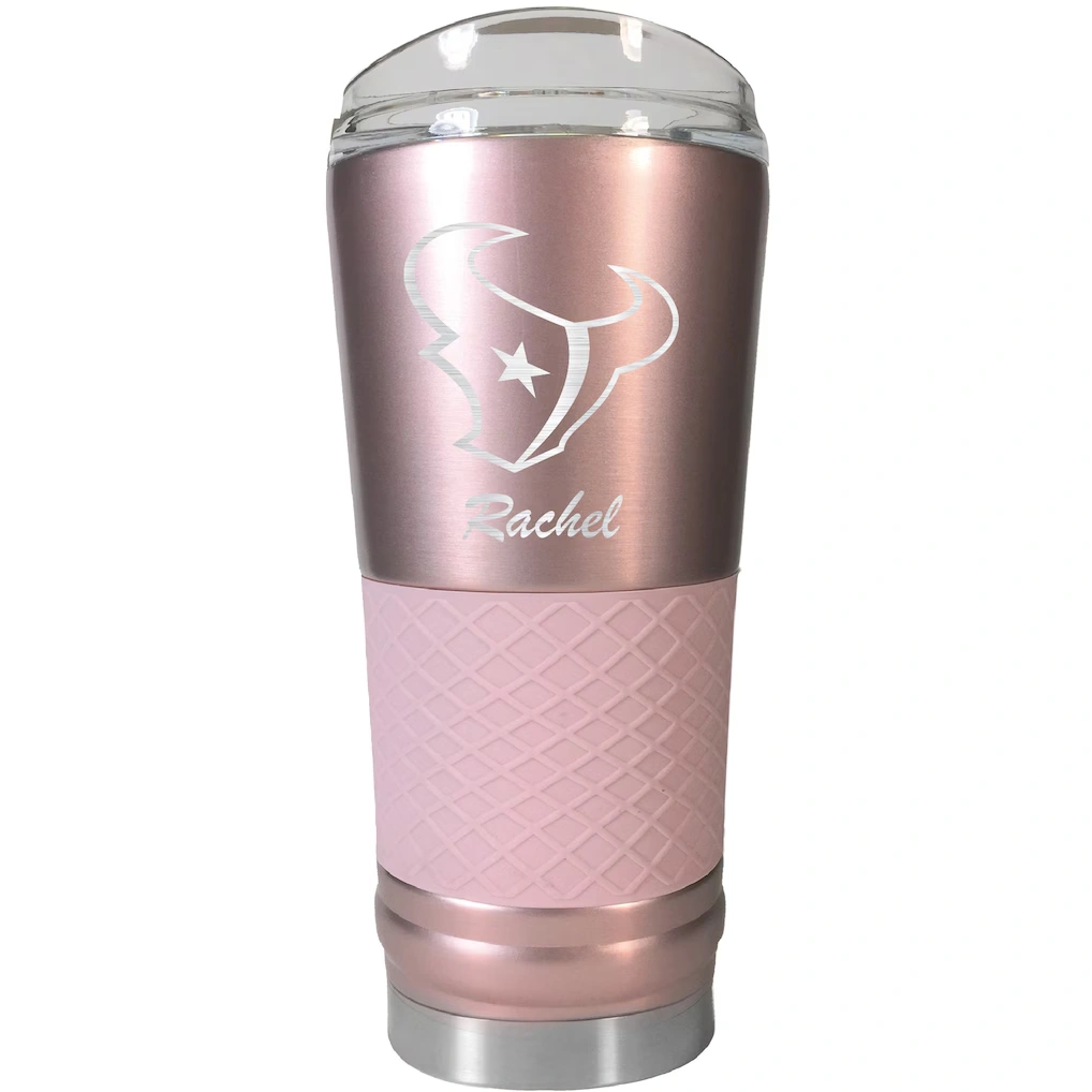 Houston Texans 24oz. Personalized Rose Gold Draft Tumbler