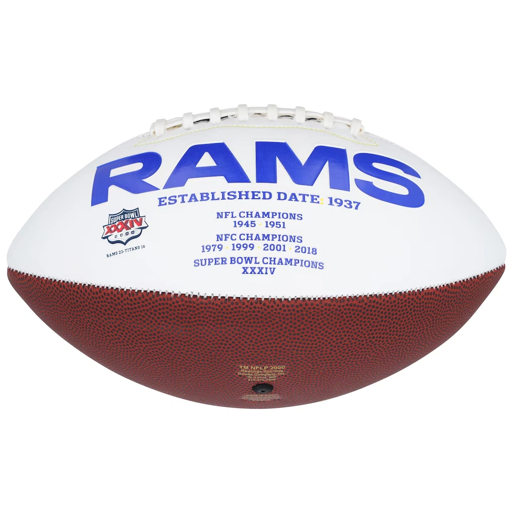 Marshall Faulk St. Louis Rams Autographed Fanatics Authentic White Panel Football with "HOF 20XI" Inscription