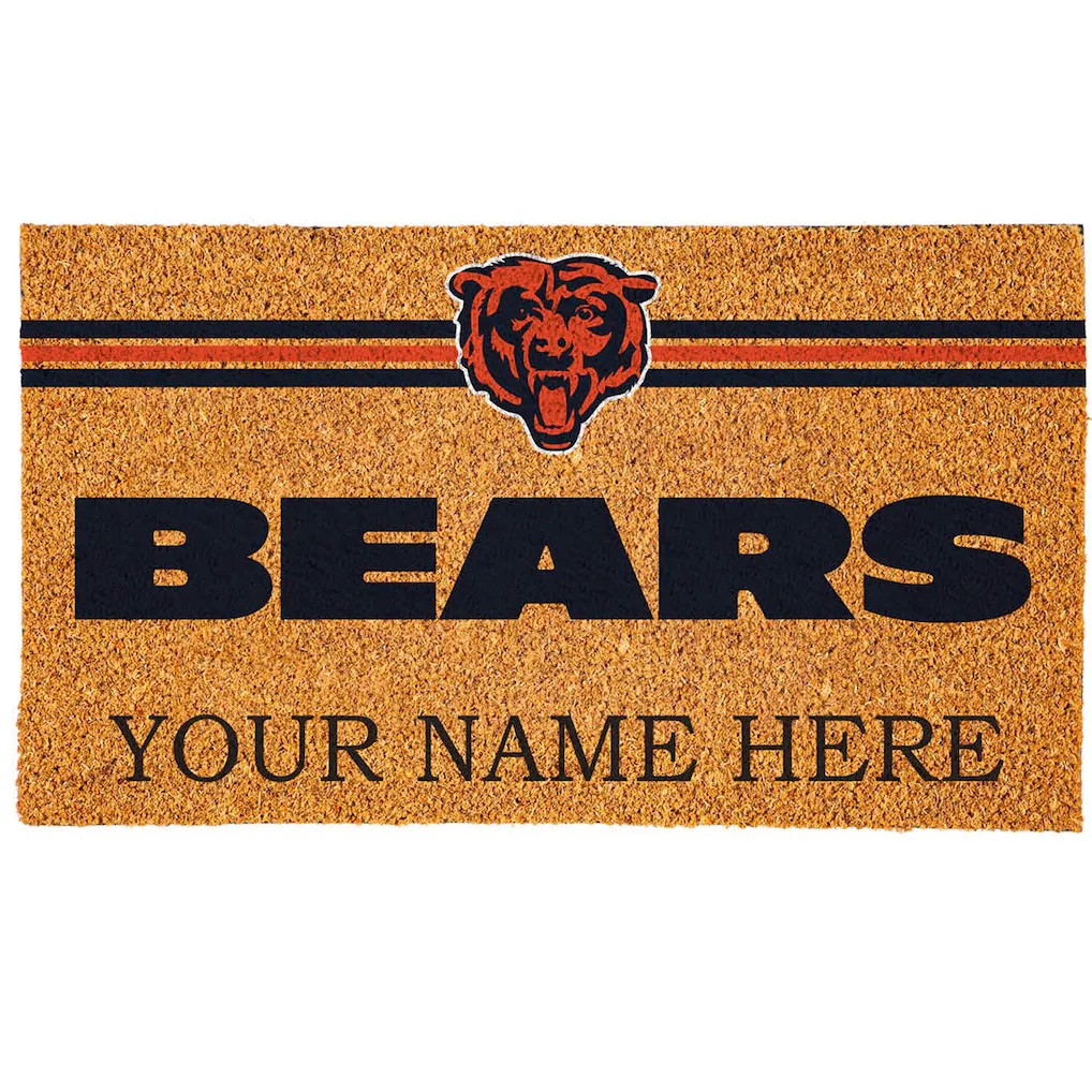 Chicago Bears 18" x 30" Personalized Coir Doormat
