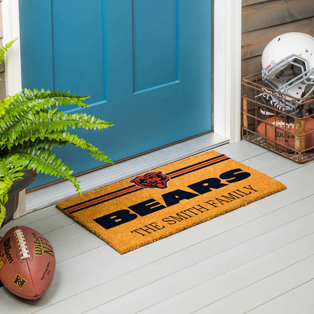 Chicago Bears 18" x 30" Personalized Coir Doormat