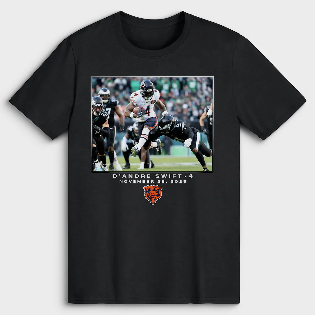 Men's Chicago Bears D'Andre Swift Black NFL Flash Features Week 13 Big & Tall T-Shirt