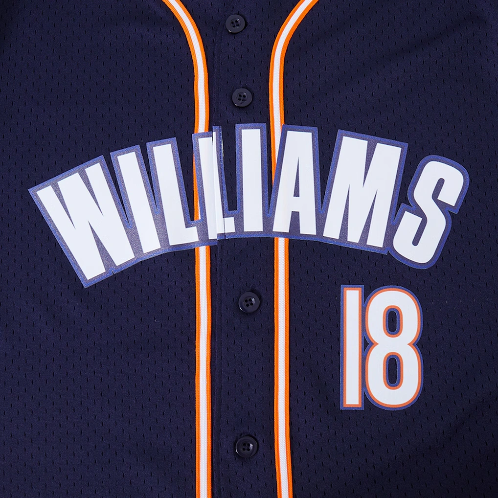 Men's Chicago Bears Caleb Williams Pro Standard Navy Mesh Button-Up Baseball Jersey