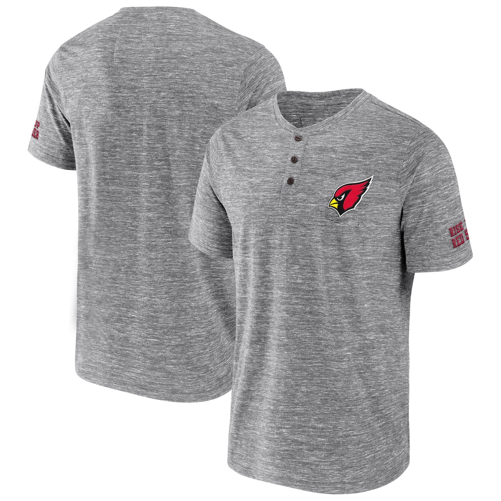 Men's Arizona Cardinals NFL x Darius Rucker Collection by Fanatics Heathered Gray Slub Henley T-Shirt