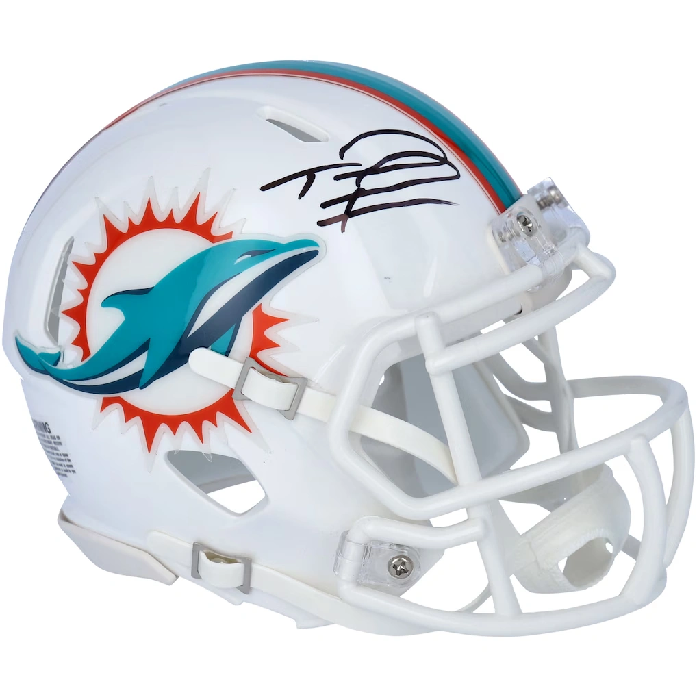 Autographed Miami Dolphins Tua Tagovailoa Fanatics Authentic Riddell Speed Mini Helmet