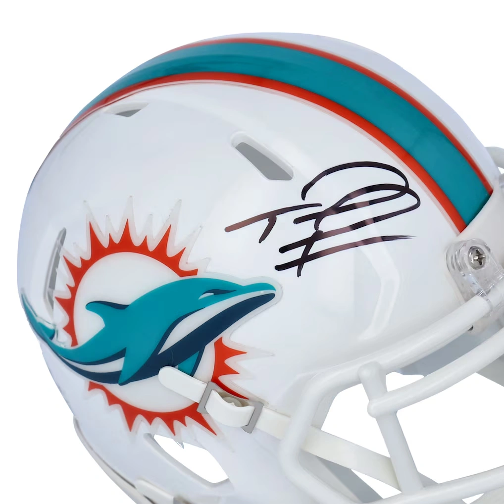 Autographed Miami Dolphins Tua Tagovailoa Fanatics Authentic Riddell Speed Mini Helmet