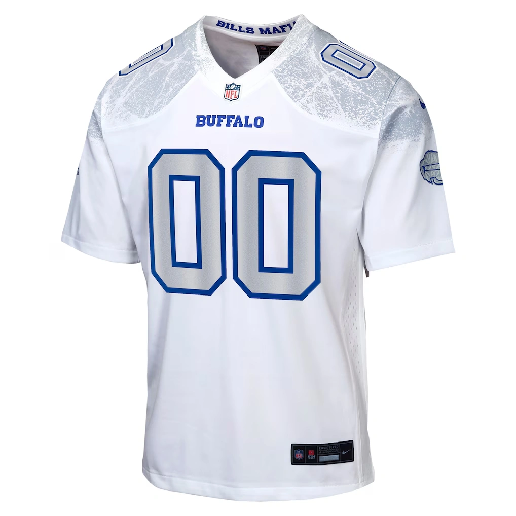 Youth Buffalo Bills Nike White 2025 Rivalries Collection Custom Game Jersey