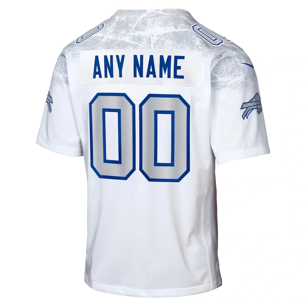 Youth Buffalo Bills Nike White 2025 Rivalries Collection Custom Game Jersey