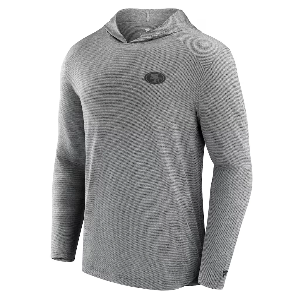 Men's San Francisco 49ers Fanatics Black Front Office Tech Lightweight Hoodie T-Shirt