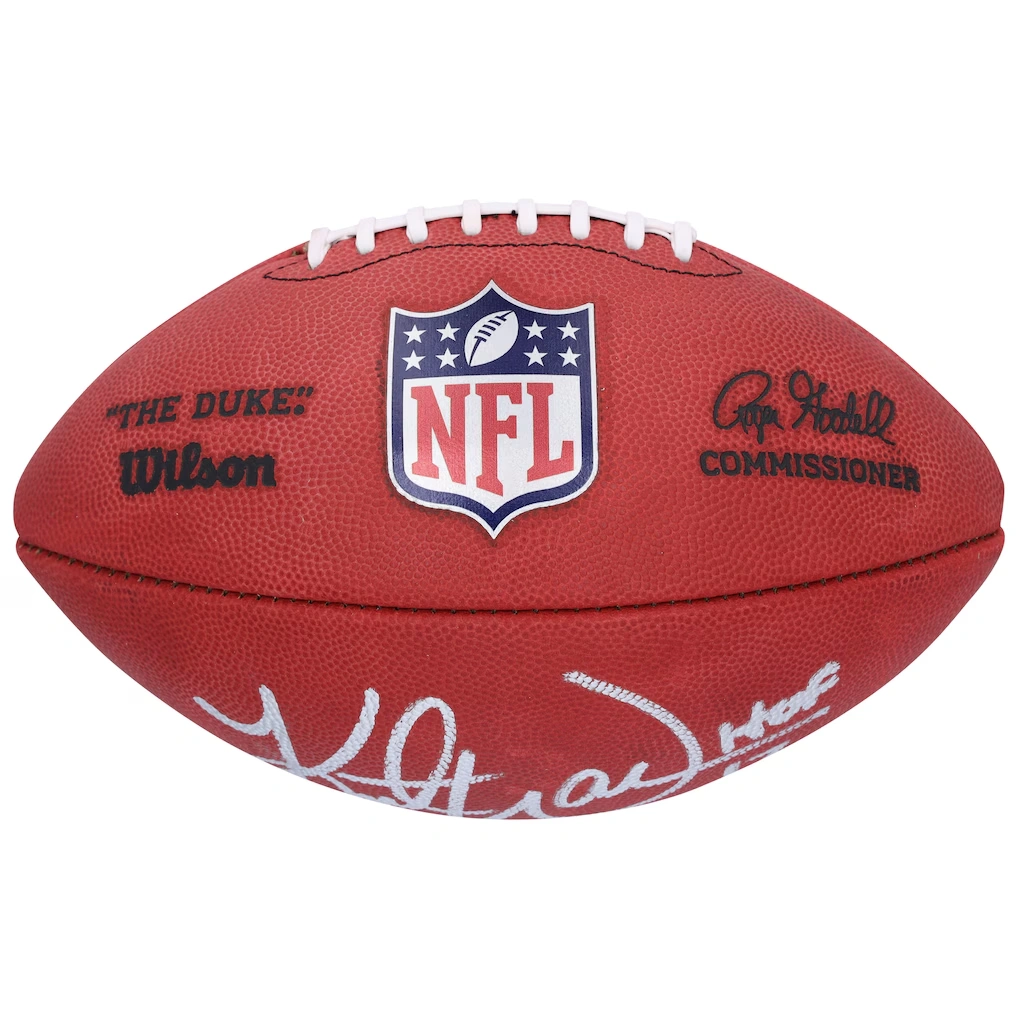 Kurt Warner St. Louis Rams Autographed Fanatics Authentic Duke Full Color Football with "HOF 17" Inscription