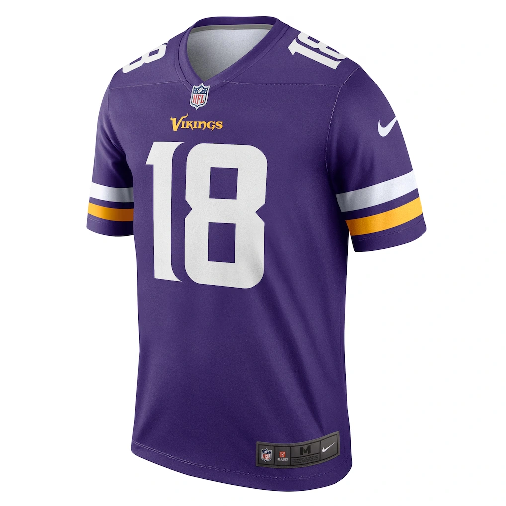 Men's Minnesota Vikings Justin Jefferson Nike Purple Legend Player Performance Top