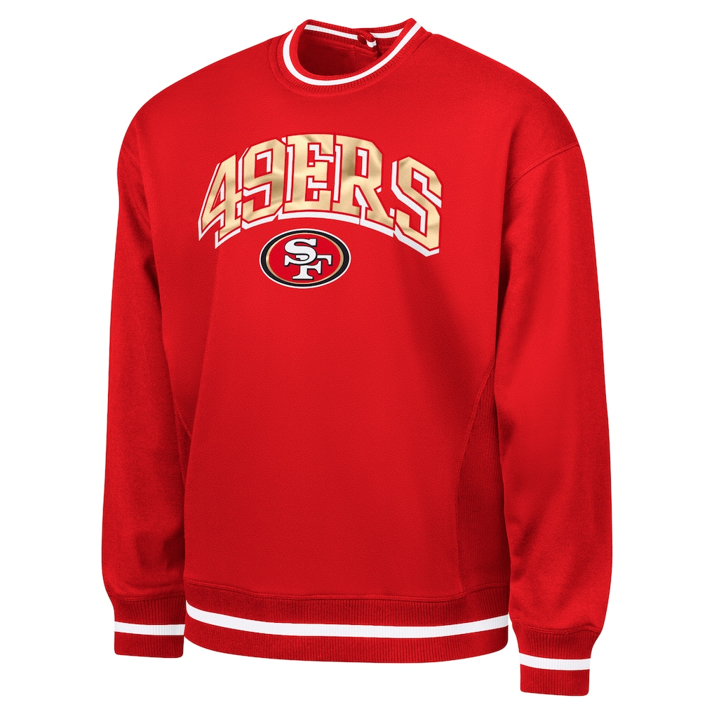 Men's San Francisco 49ers G-III Sports by Carl Banks Scarlet Adaptive Blocker Fleece Pullover Sweatshirt