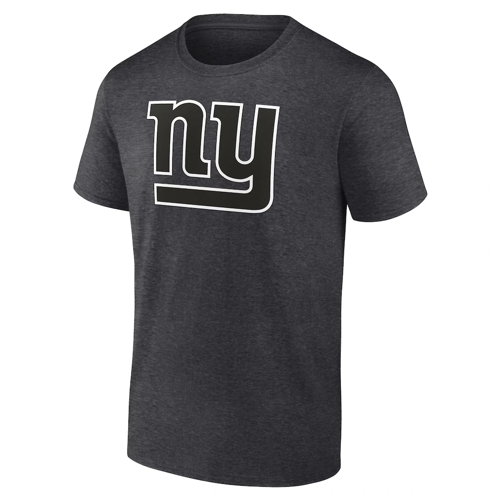 Men's New York Giants Charcoal Personalized Name & Number Monochrome T-Shirt
