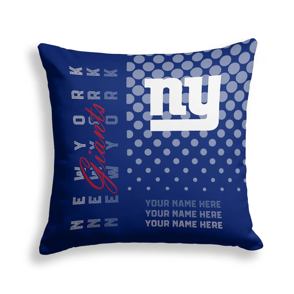 New York Giants Pegasus 18" x 18" Script Dot Fade Personalized Decor Pillow