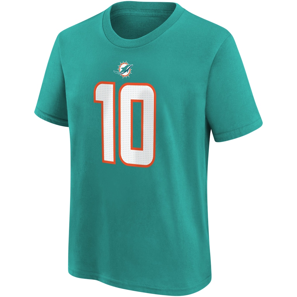 Youth Miami Dolphins Tyreek Hill Nike Aqua Player Name & Number T-Shirt