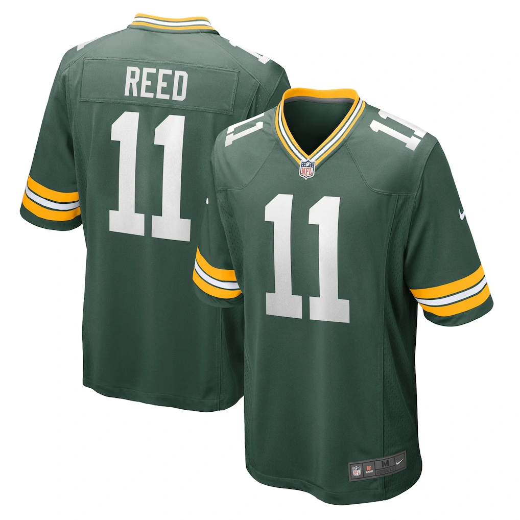 Men's Green Bay Packers Jayden Reed Nike Green Game Jersey