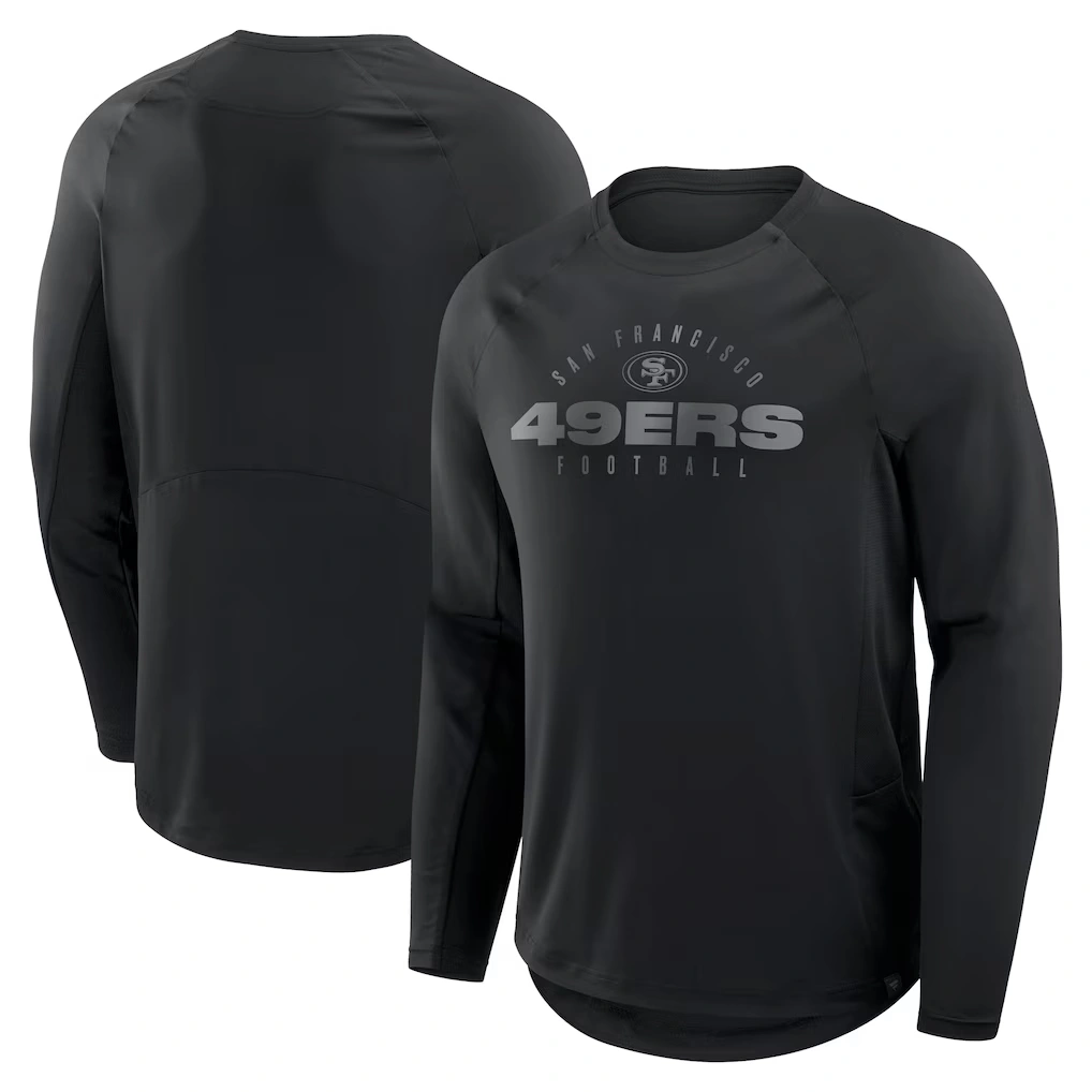 Men's San Francisco 49ers Fanatics Black Coverage Scheme Long Sleeve T-Shirt