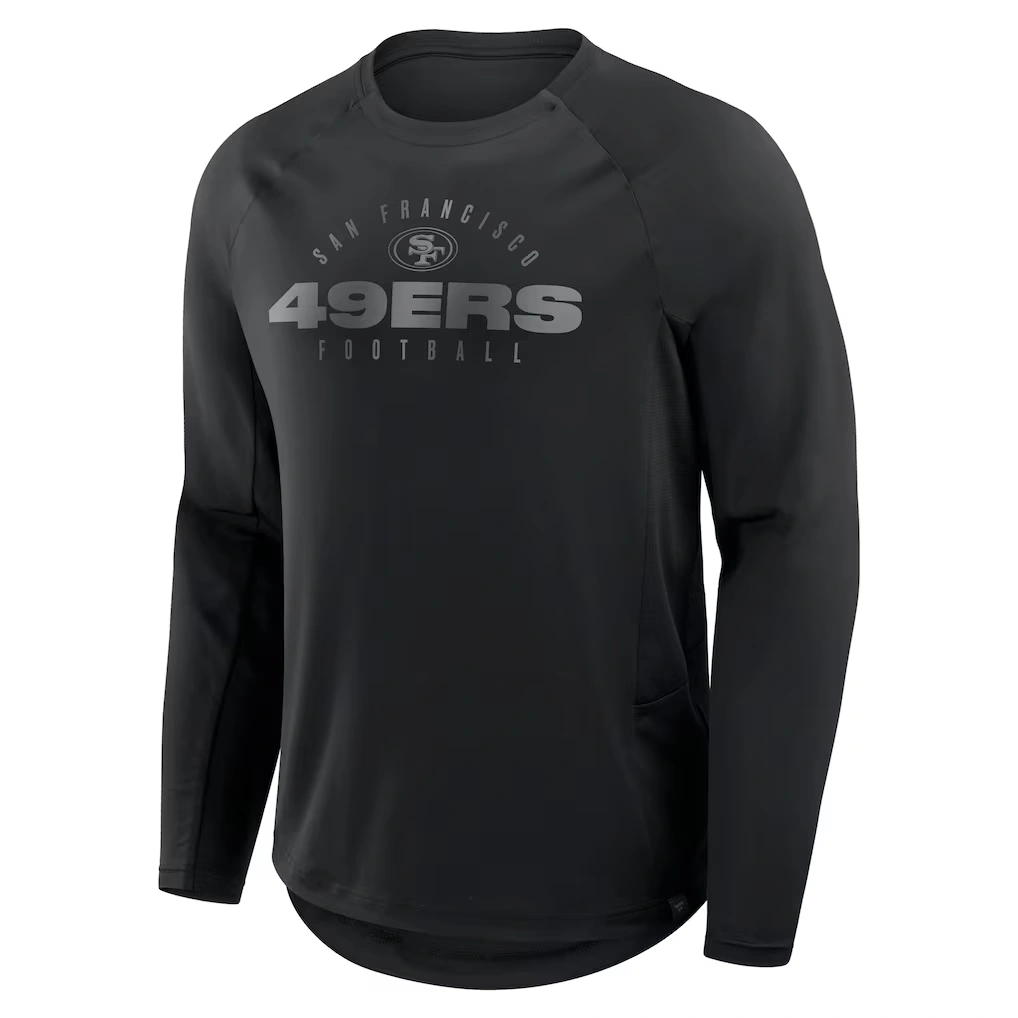 Men's San Francisco 49ers Fanatics Black Coverage Scheme Long Sleeve T-Shirt