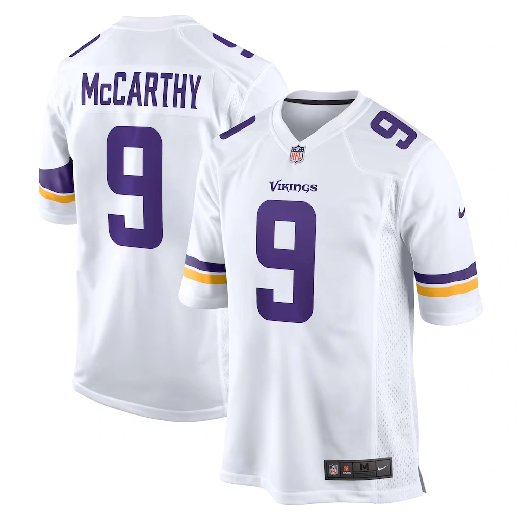 Men's Minnesota Vikings J.J. McCarthy Nike White Game Jersey