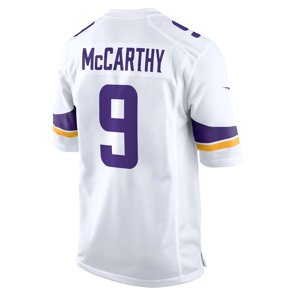 Men's Minnesota Vikings J.J. McCarthy Nike White Game Jersey