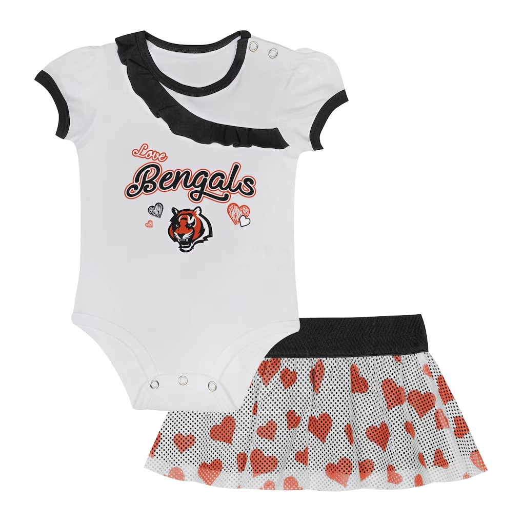 Infant Cincinnati Bengals Love My Team Bodysuit & Skirt Set