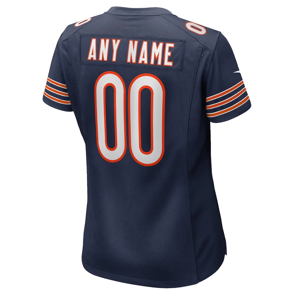 Women's Nike Navy Chicago Bears Custom Game Jersey 3 Women's Nike Navy Chicago Bears Custom Game Jersey