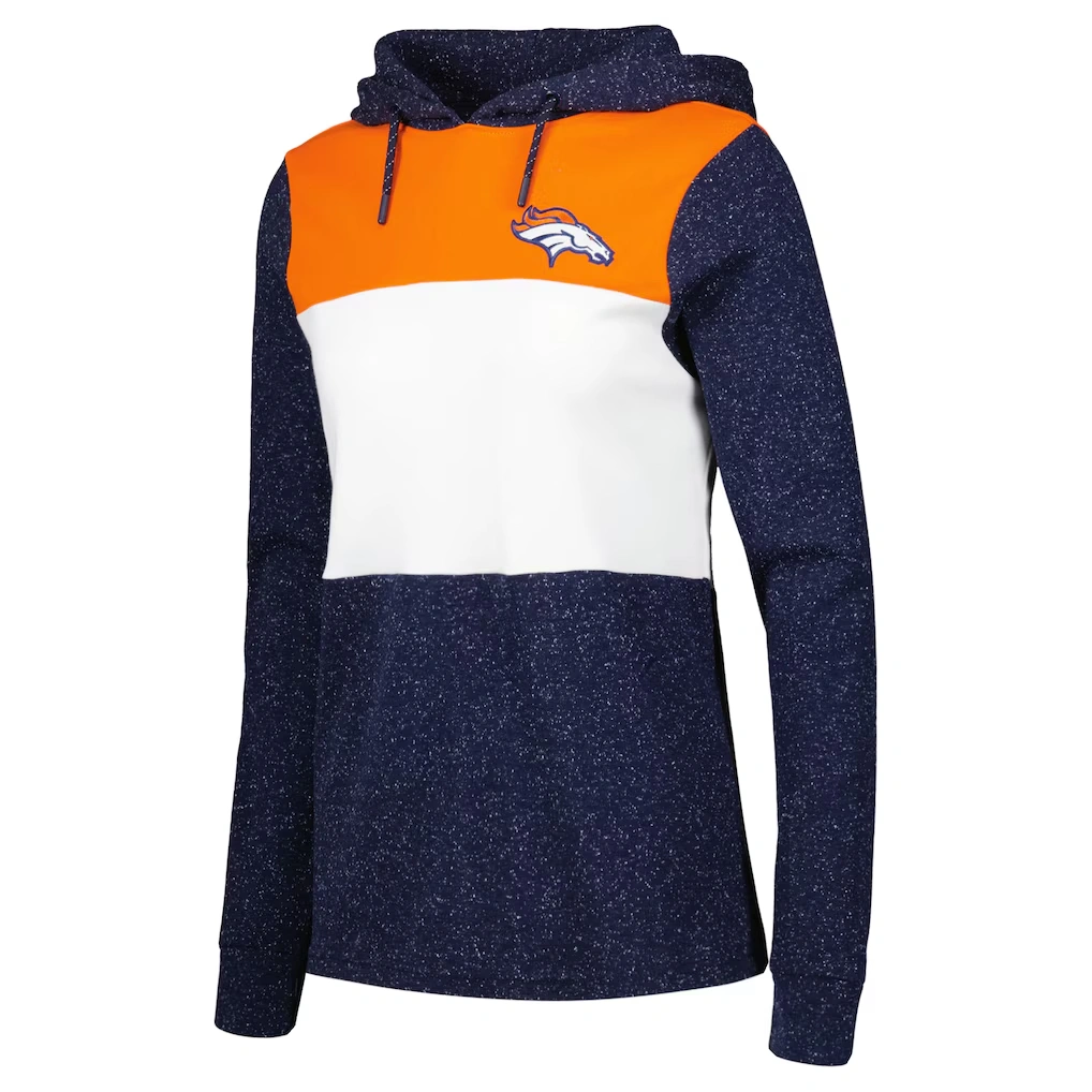 Women's Denver Broncos Antigua Navy Wicket Pullover Hoodie