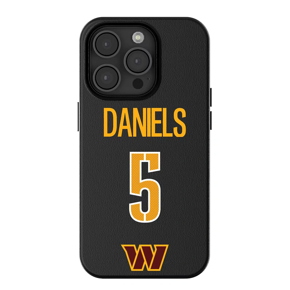 Washington Commanders Jayden Daniels Keyscaper Black iPhone Magnetic Bump Case