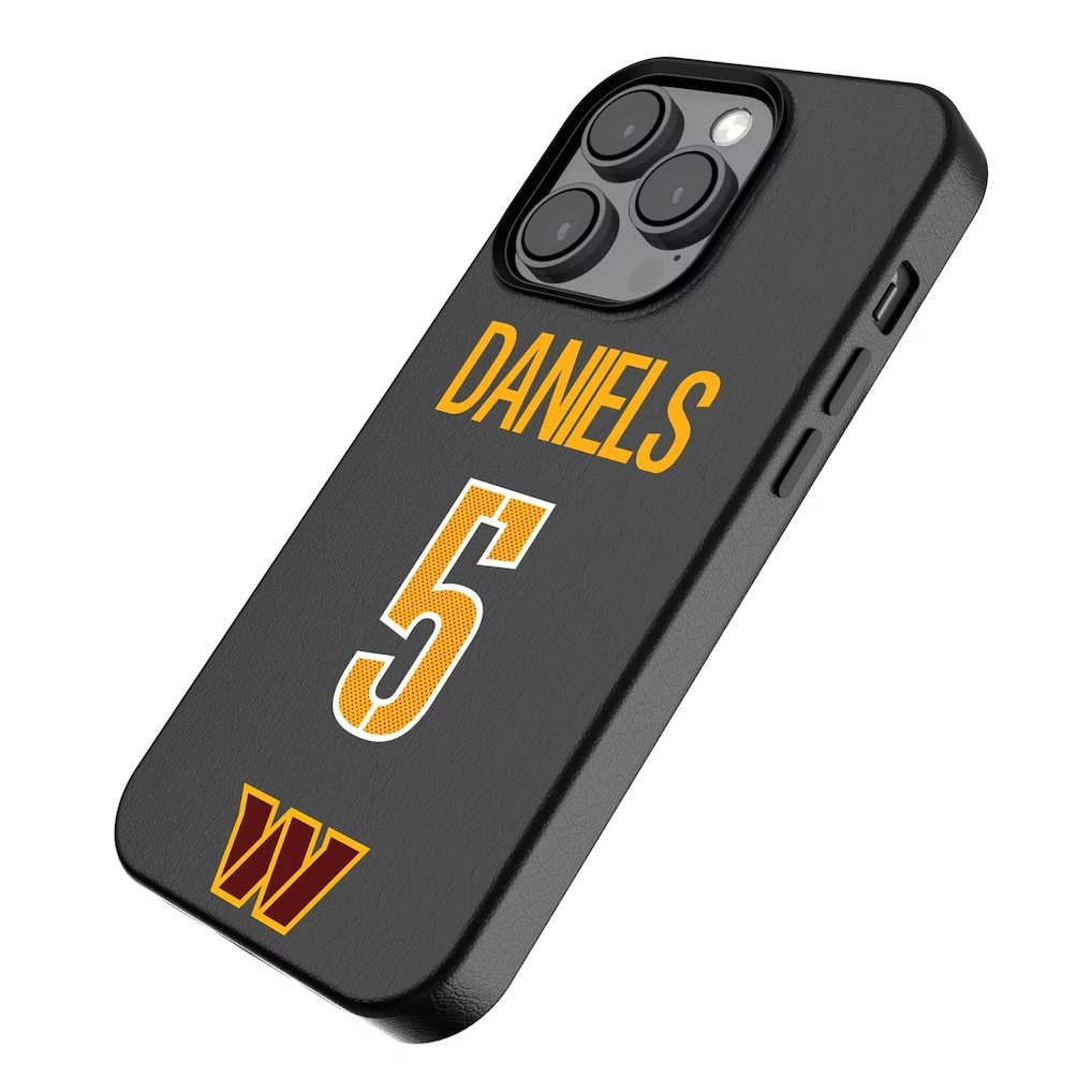 Washington Commanders Jayden Daniels Keyscaper Black iPhone Magnetic Bump Case