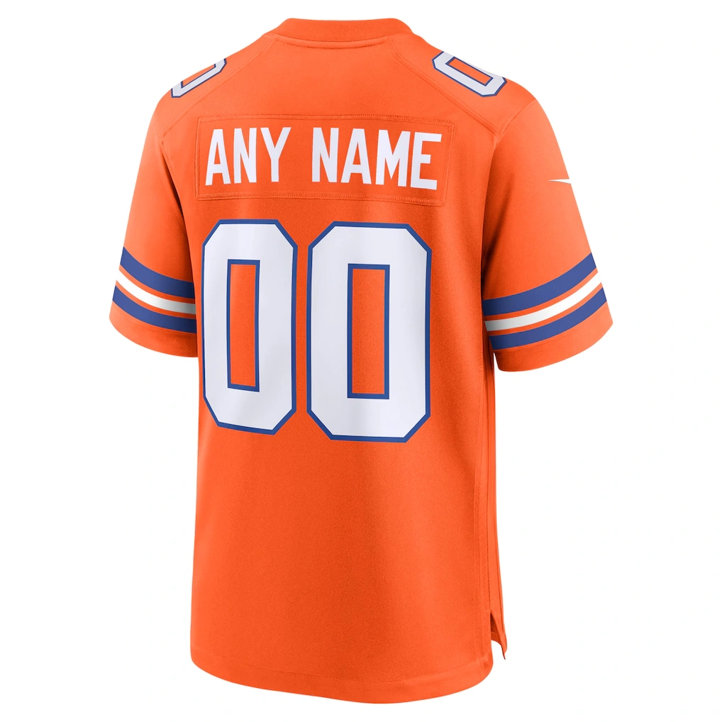 Men's Denver Broncos Nike Orange Mile High Collection 1977 Throwback Custom Game Jersey