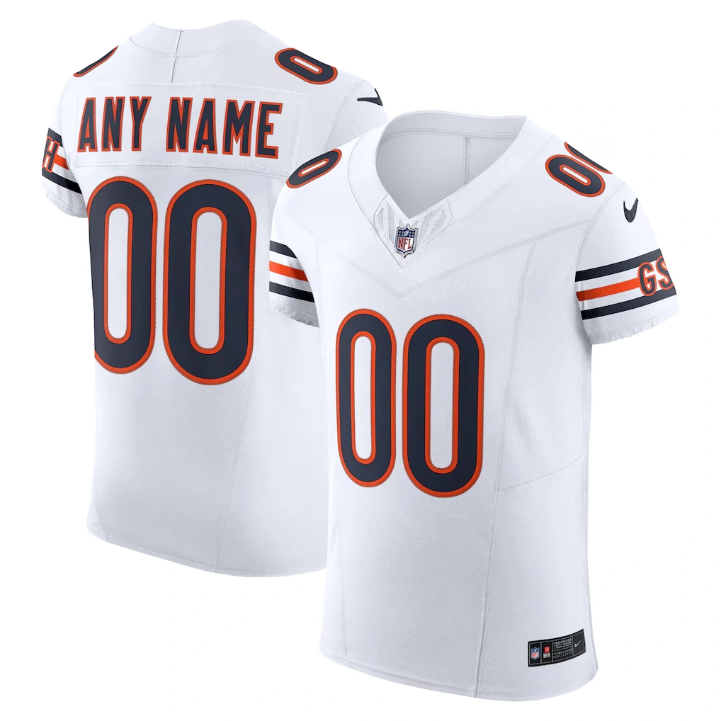 Men's Chicago Bears Nike White Vapor F.U.S.E. Elite Custom Jersey