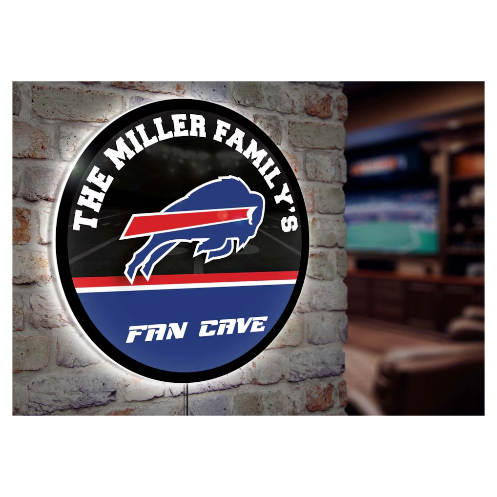 Buffalo Bills Personalized 23" Round LED Wall Sign
