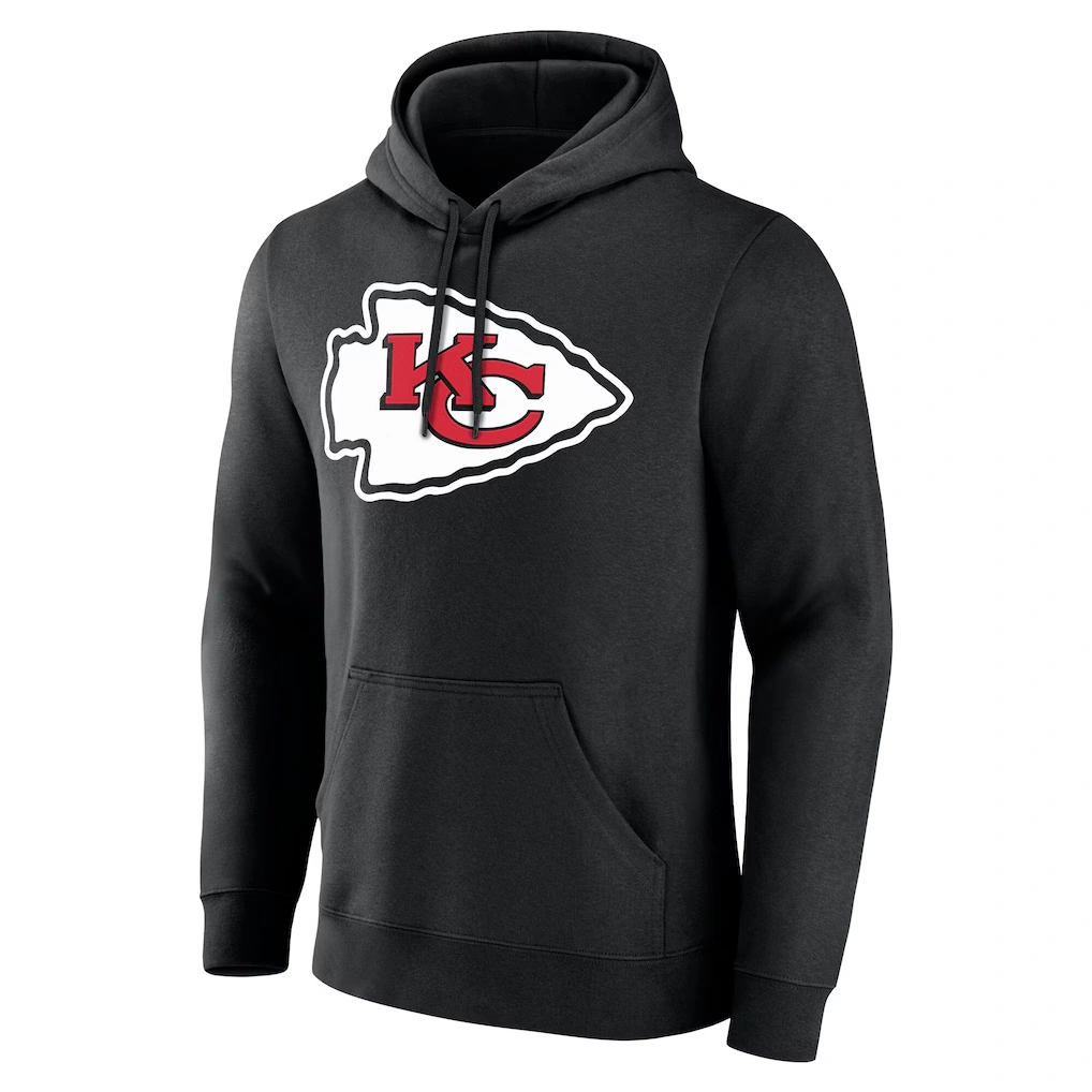 Men's Kansas City Chiefs Black Big & Tall Team Authentic Custom Hoodie