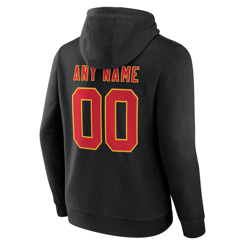 Men's Kansas City Chiefs Black Big & Tall Team Authentic Custom Hoodie