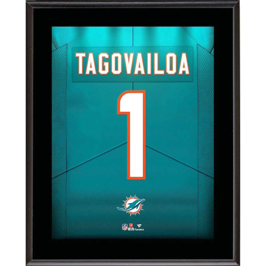 Tua Tagovailoa Miami Dolphins Fanatics Authentic 10.5" x 13" Jersey Number Sublimated Player Plaque