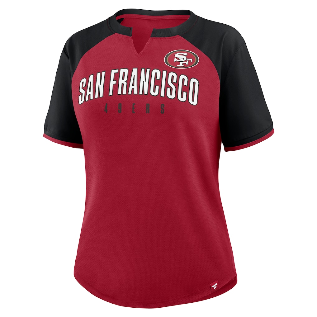 Women's San Francisco 49ers Fanatics Scarlet/Black Height Advantage T-Shirt