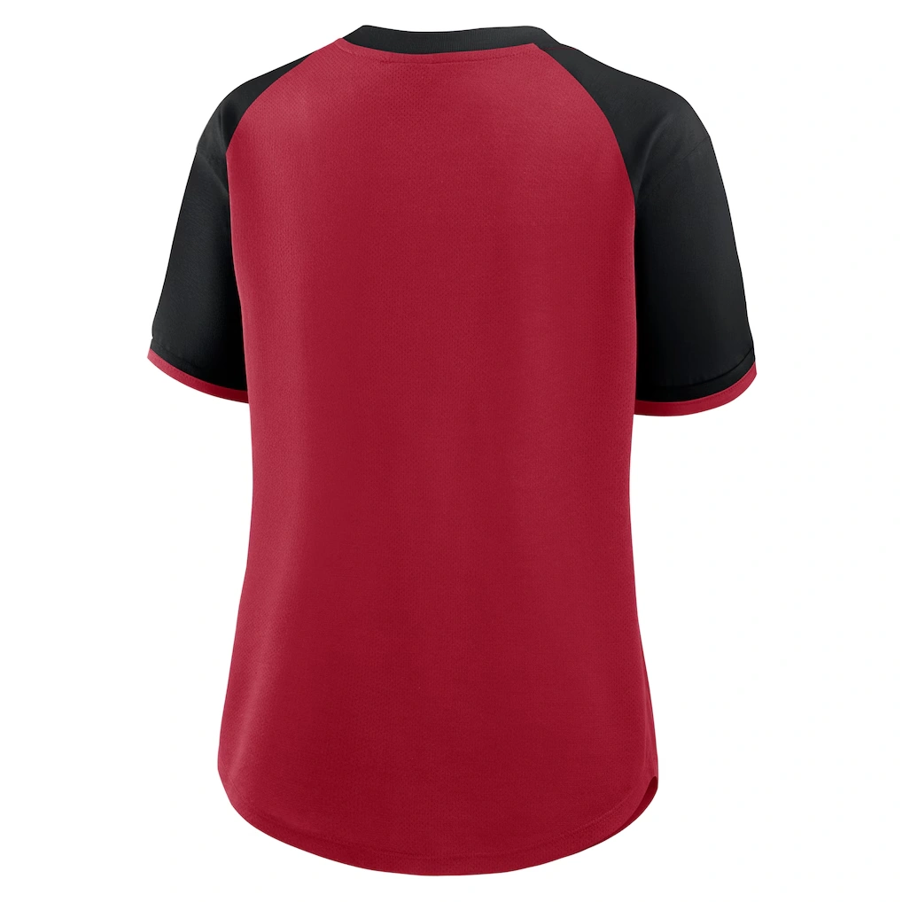 Women's San Francisco 49ers Fanatics Scarlet/Black Height Advantage T-Shirt