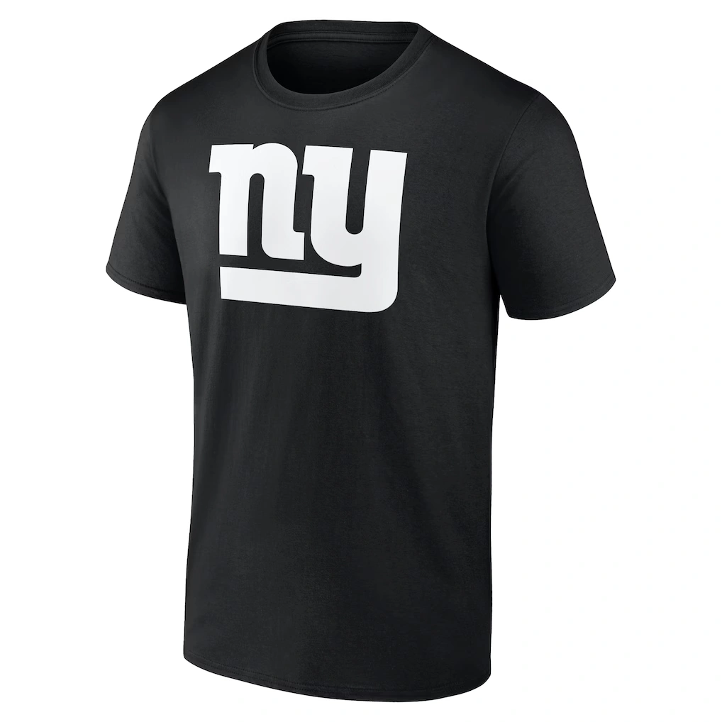 Men's New York Giants Black Personalized Name & Number Monochrome T-Shirt