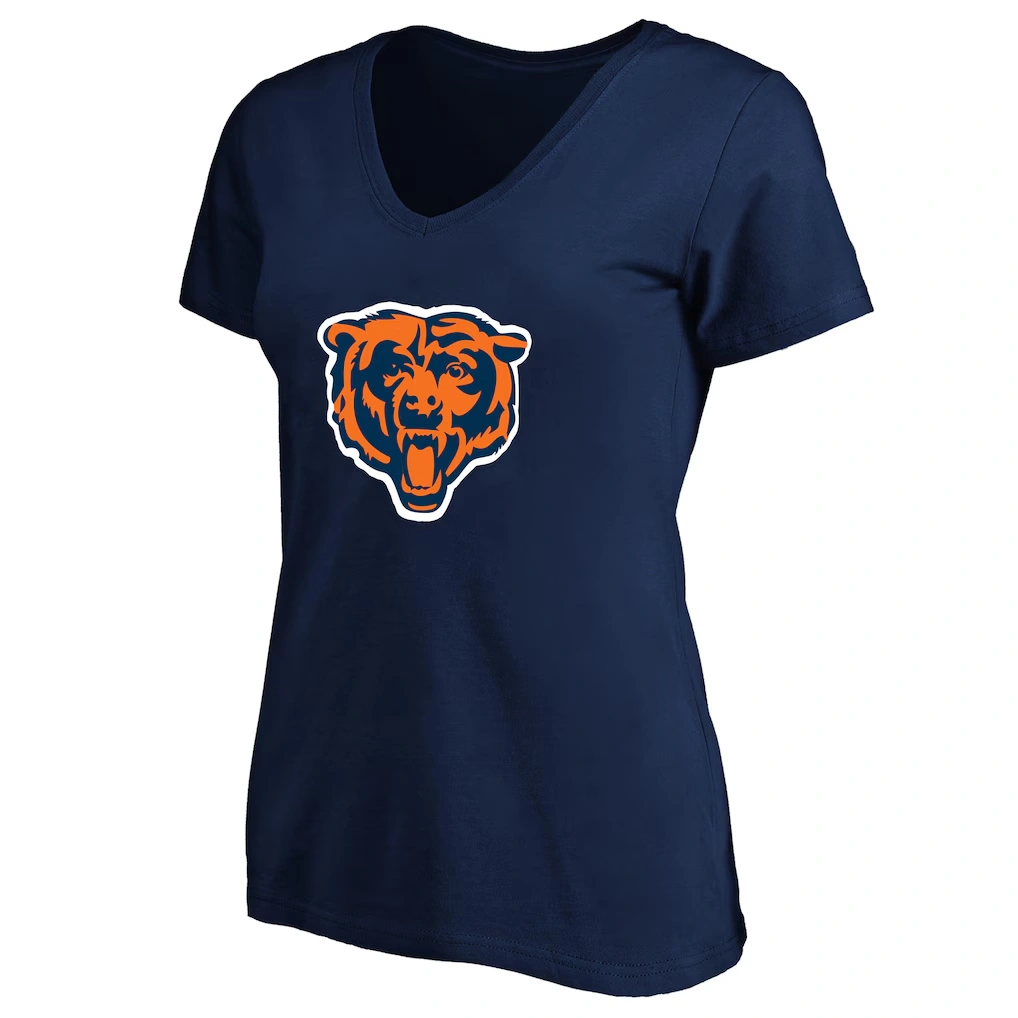 Women's Chicago Bears Caleb Williams Navy Plus Size Fair Catch Name & Number Scoop Neck T-Shirt
