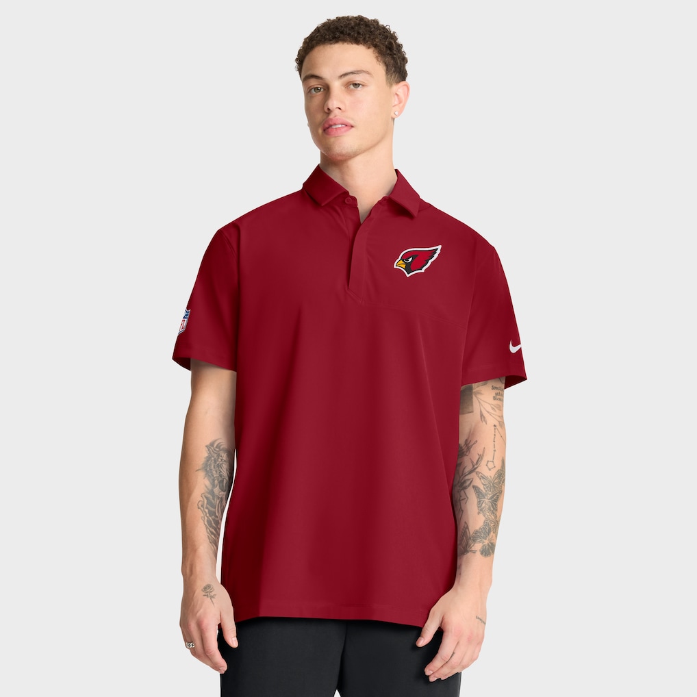 Men's Arizona Cardinals Nike Cardinal Sideline Woven Dri-FIT Polo