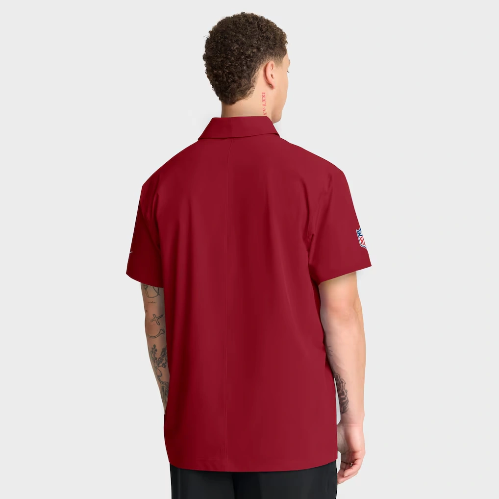 Men's Arizona Cardinals Nike Cardinal Sideline Woven Dri-FIT Polo