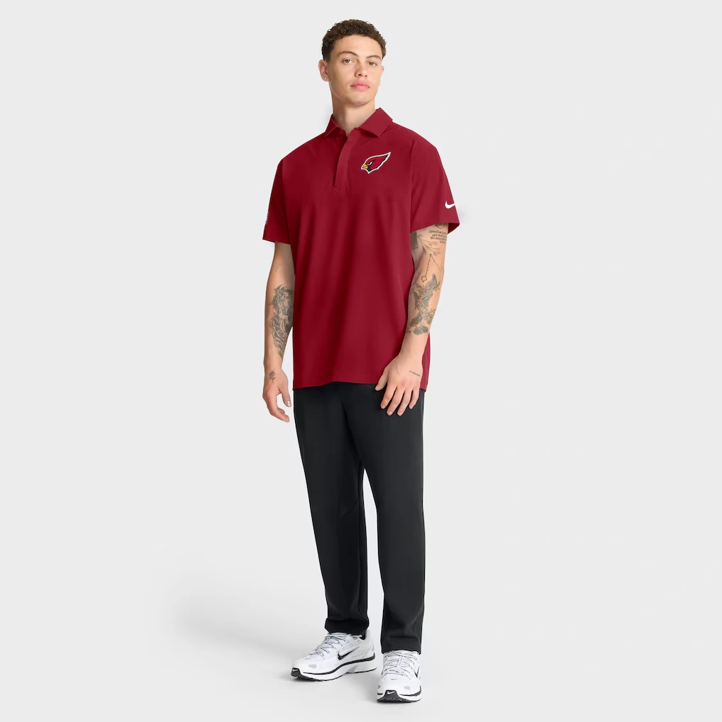 Men's Arizona Cardinals Nike Cardinal Sideline Woven Dri-FIT Polo 3 Men's Arizona Cardinals Nike Cardinal Sideline Woven Dri-FIT Polo