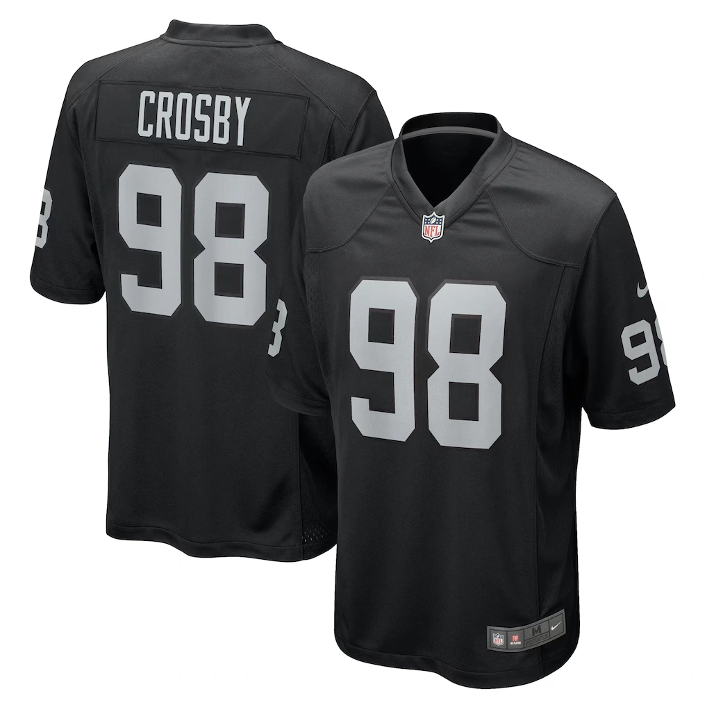 Men's Las Vegas Raiders Maxx Crosby Nike Black Game Jersey