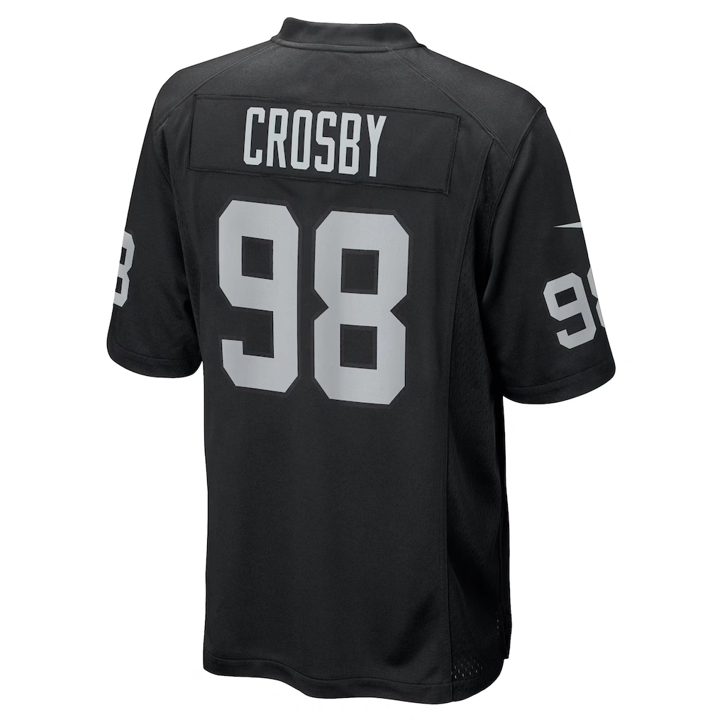 Men's Las Vegas Raiders Maxx Crosby Nike Black Game Jersey