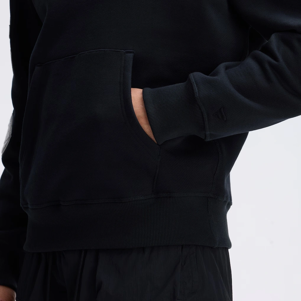 Las Vegas Raiders Fanatics Black IconicFleece Letterman Hoodie