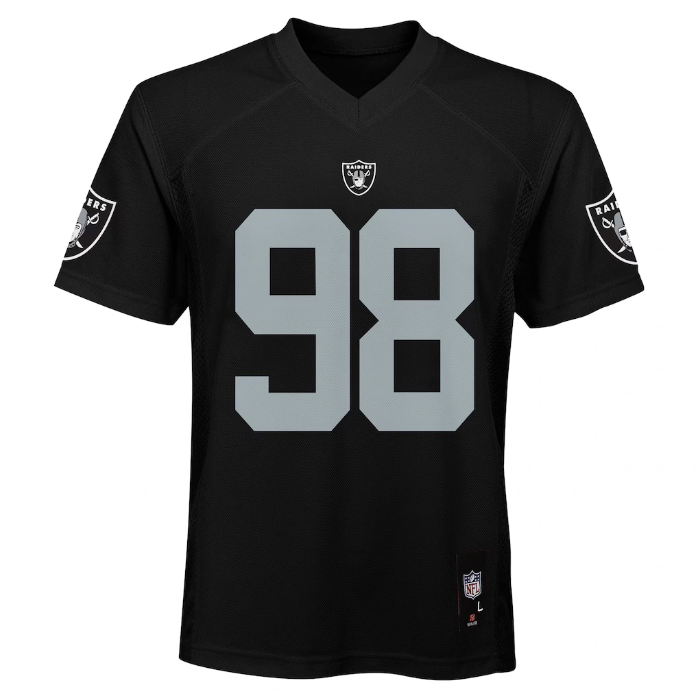 Youth Las Vegas Raiders Maxx Crosby Black Replica Player Jersey